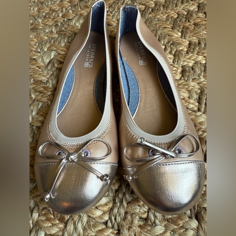 Sperry Girls’ Gold Ballet Flats